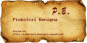 Piskolczi Benigna névjegykártya